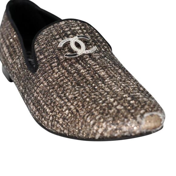 Chanel Ballet Metallic 38 Monogram Cc Casual Flats CC-S0608P-0003 - Picture 8 of 11